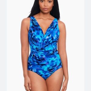 Miraclesuit Esmerelda One Piece Cloud Leopard Blue - Size 16